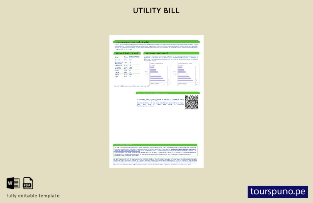 lista para imprimir plantilla de la tercera página de la factura de servicios pú